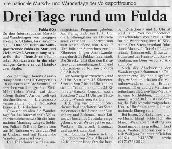 Drei Tage rund um Fulda